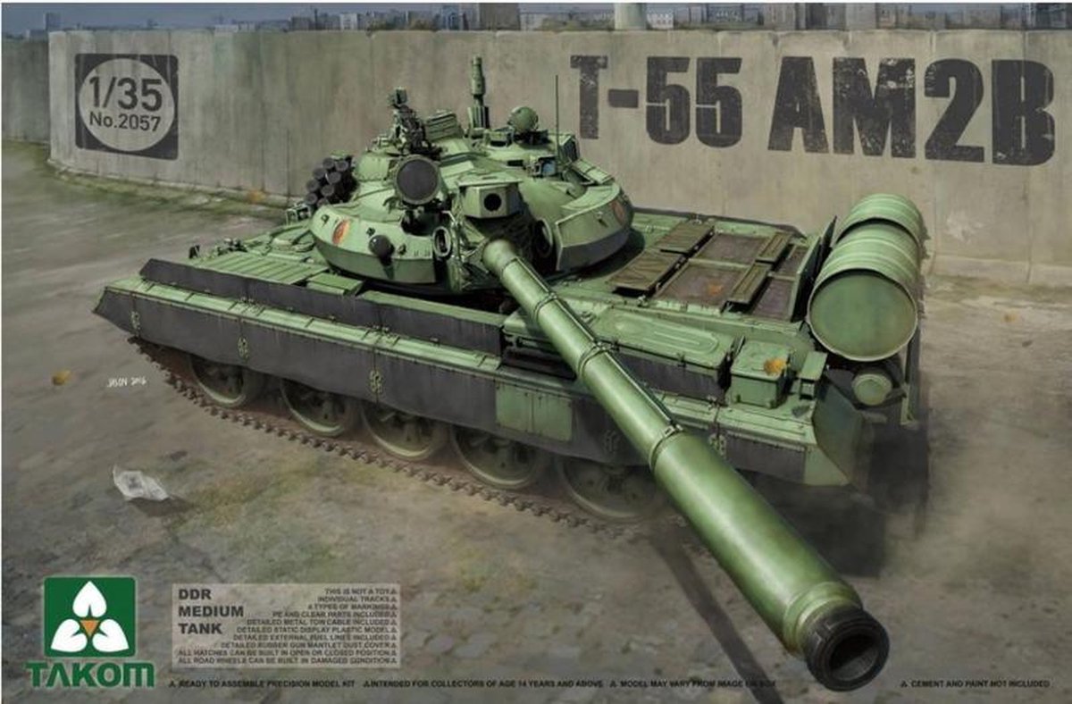 Takom | 2057 | T-55 AM2B DDR Medium Tank | 1:35