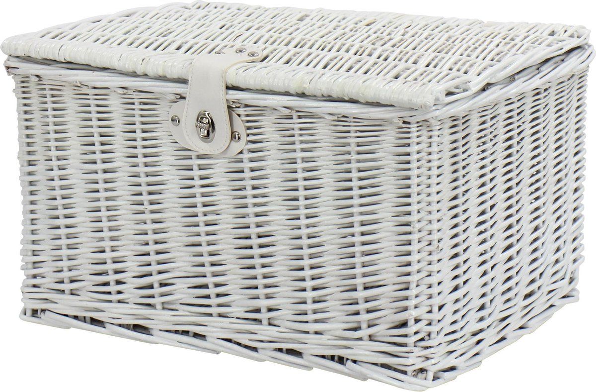 AMIGO - Fietsmand - Type bakkersmand - Voor - Wit – 15