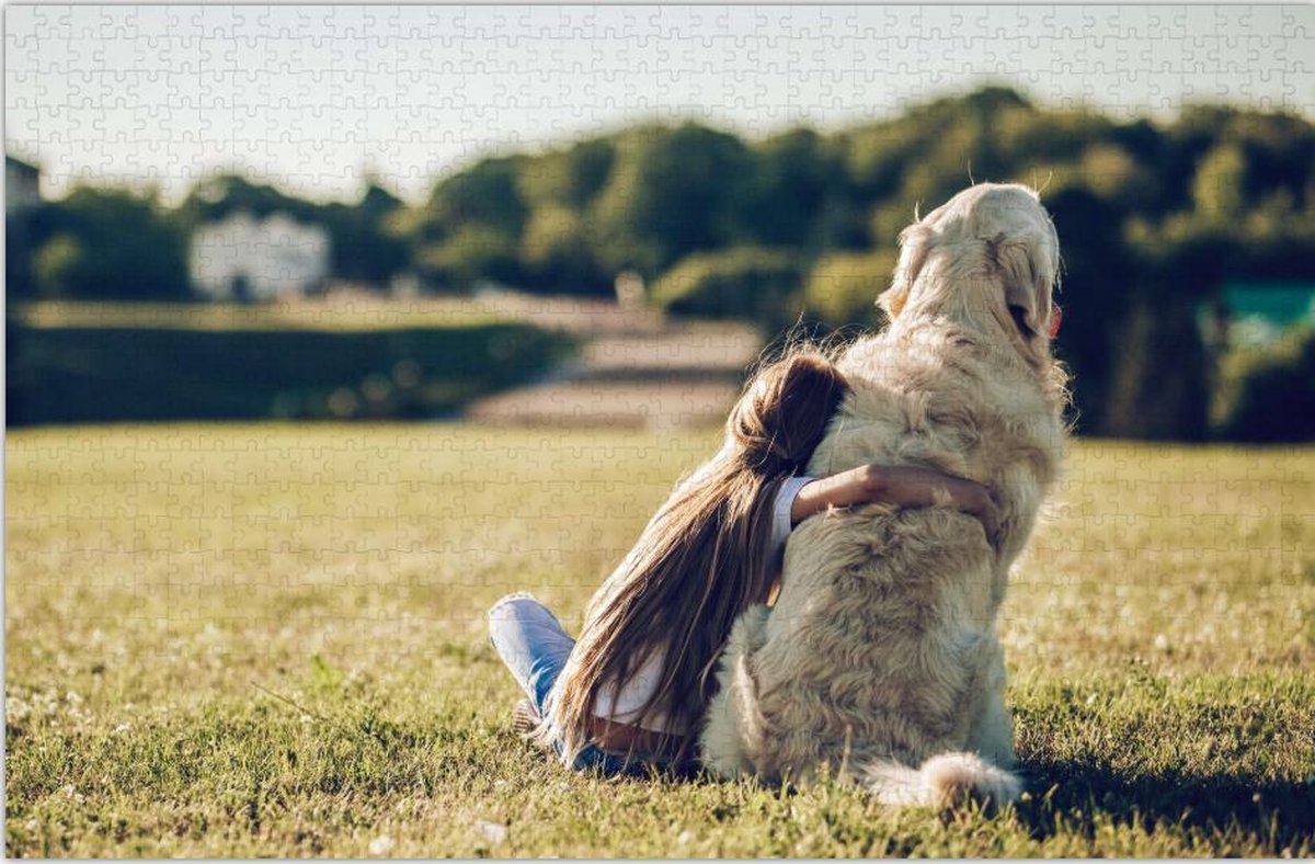 Hond met Meisje | Moeilijke Legpuzzel - Puzzel  1000 stukjes