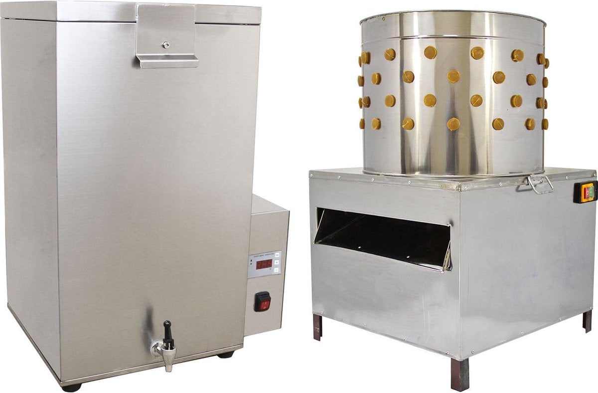 KuKoo Gevogelte Plukmachine en Broeirbad - 50cm - Kippen Plukker - Pluimveeplukker - Kippenplukmachine