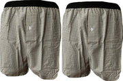 Embrator 2-stuks mannen Boxershorts geweven katoen off wit/zwart XXL