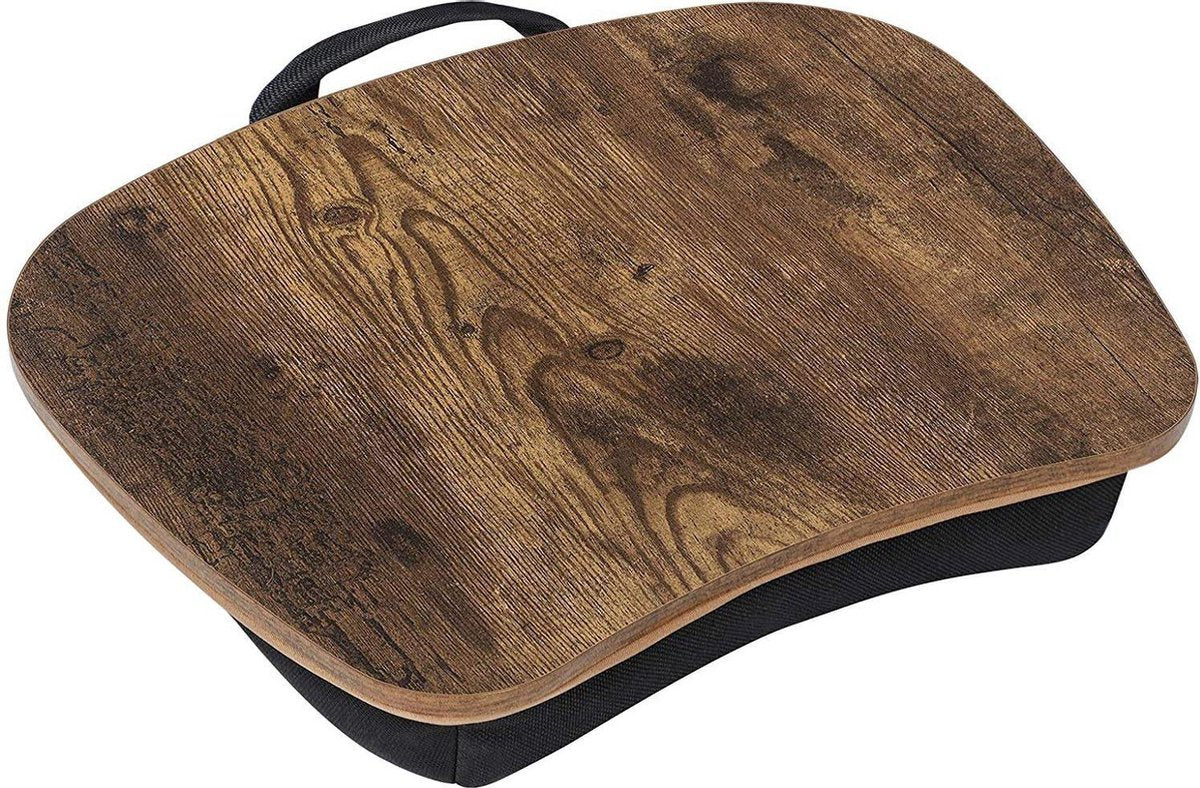 Nancy's Laptopkussen - Laptoptafel - Draagbaar Kussen - Gewatteerd Onderstel - Vintage - Bruin - 40 x 32 x 8 cm