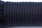 WiseGoods - Premium Paracord - Zelf Knopen - Armband Maken - Riem - Sleutelhanger - Outdoor Activiteiten - Diameter 4 mm - 25 ft =7.62 meter - Zwart