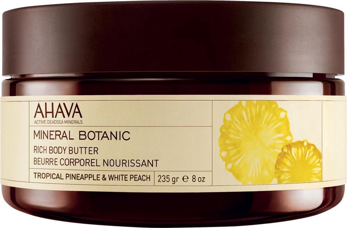 AHAVA Mineral Botanic Rich Body Butter Tropical Pineapple & White Peach Bodybutter 235 gr.