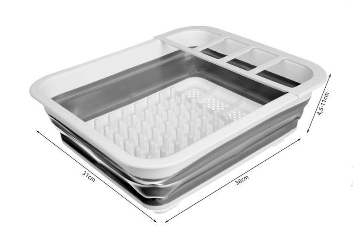 A&K INKLAPBAAR VAATWASSER - AFDRUIPREK - Silicone - Grijs -Keukenbenodigdheden