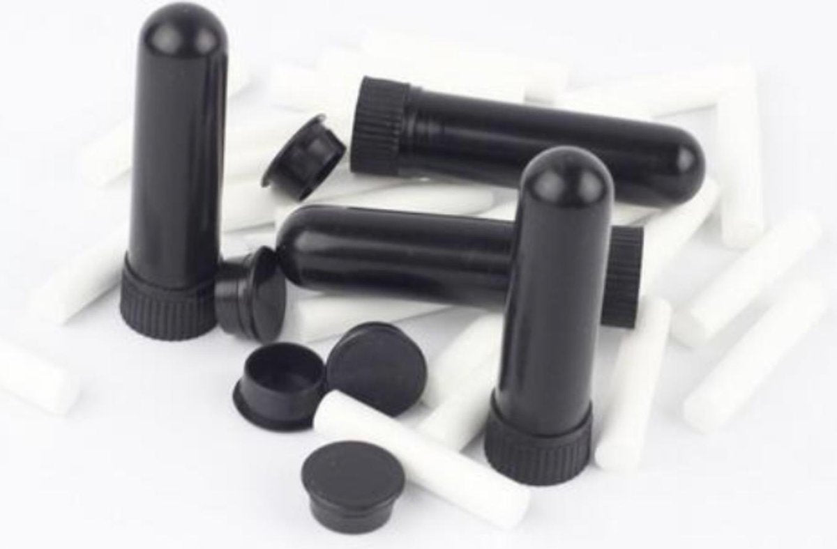 Inhalator essentiële olie - ZWART - aromatherapie - prijs per 4 stuks