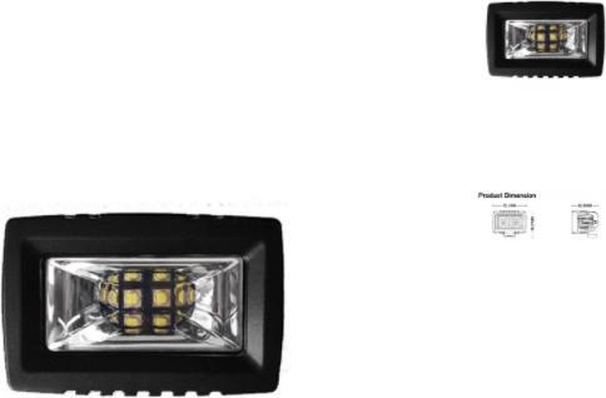 AngryMoose SINGLE 10  2'' scene - LED lampen - verstraler - zwart - 9-32 volt