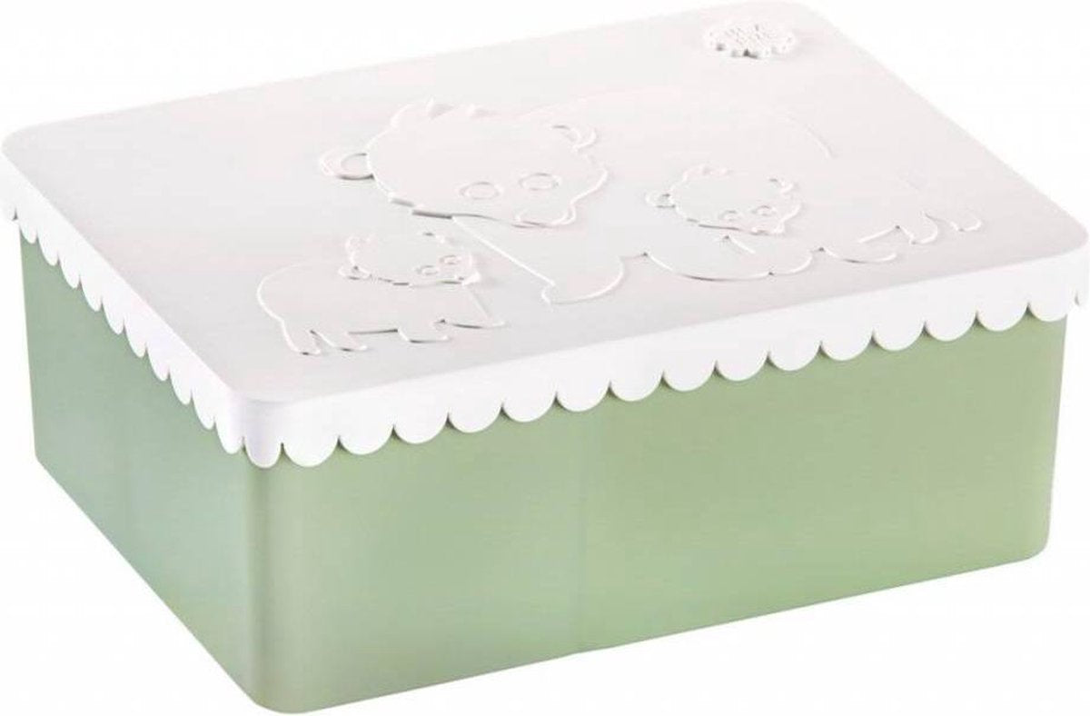 Brooddoos/lunchbox Ijsbeer wit-groen | Blafre