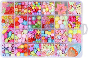 Kralen speelgoed kinderen DIY sieraden maken acryl kralen set handwerk meer dan 550 stuks (gemengde kleur stijl)