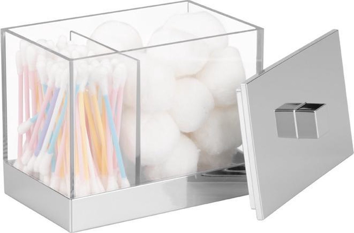 Wattenstaafjes- en wattenschijfjeshouder iDesign - Clarity