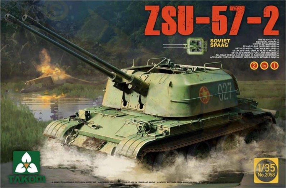 Takom | 2058 | ZSU-57-2 | 2in1  | 1:35