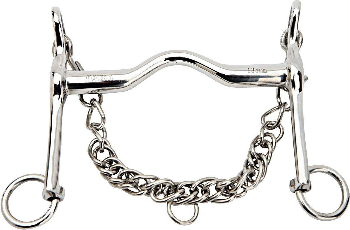 Horka Dressuurstang Met Tongboog 16 Mm Rvs Maat 15