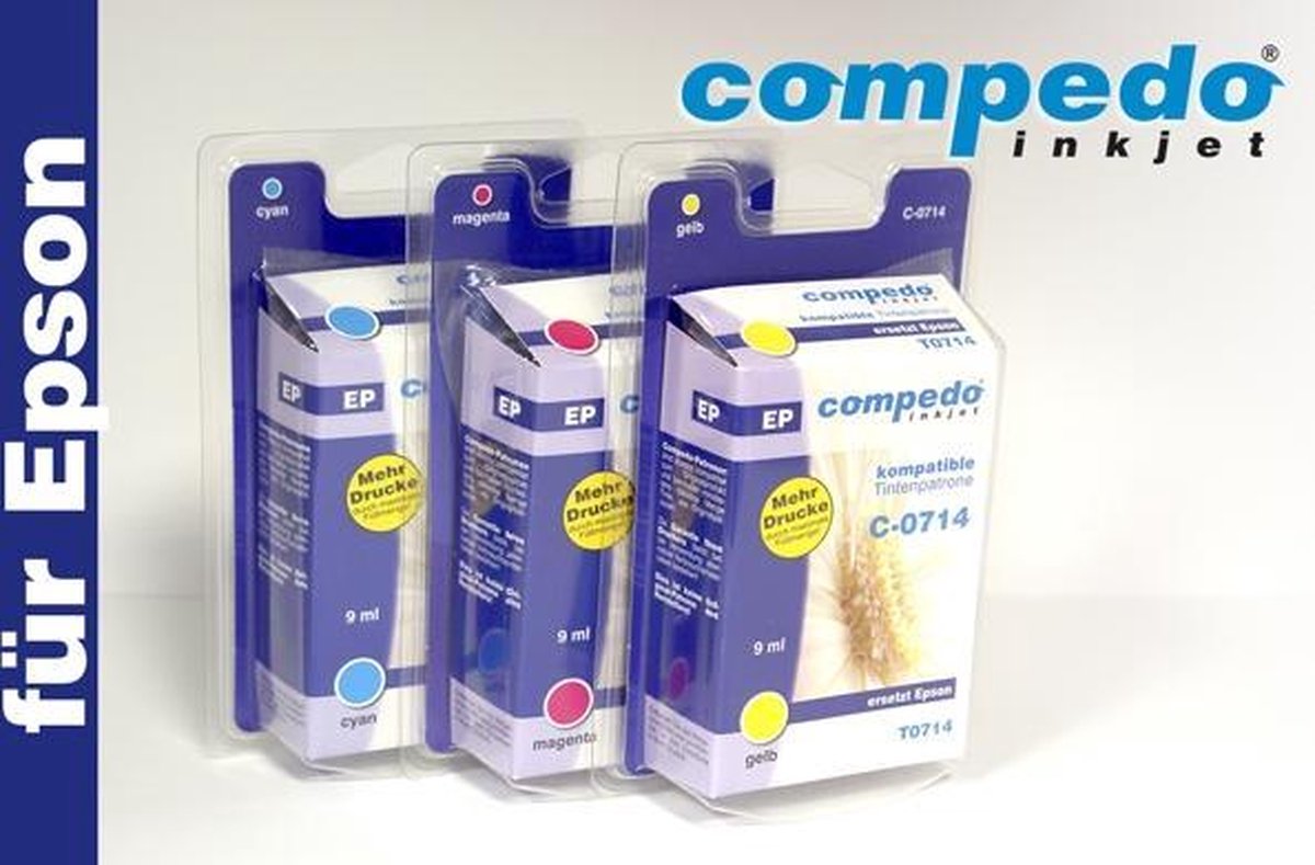 Compedo Printercartridge voor Epson T0712-4/T0892-4