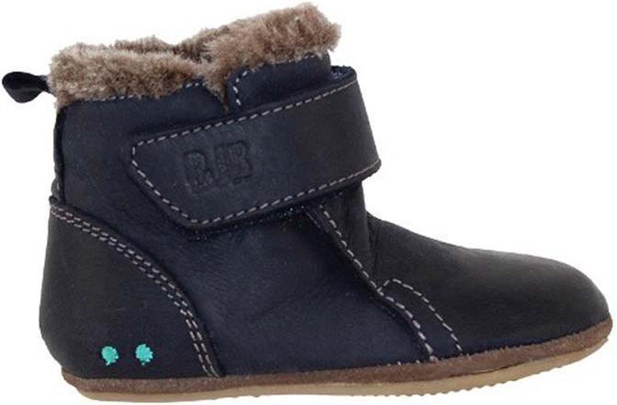 Bunnies JR Zelma Zacht Uni Babylaarsjes - Zwart - Leer - Klittenband