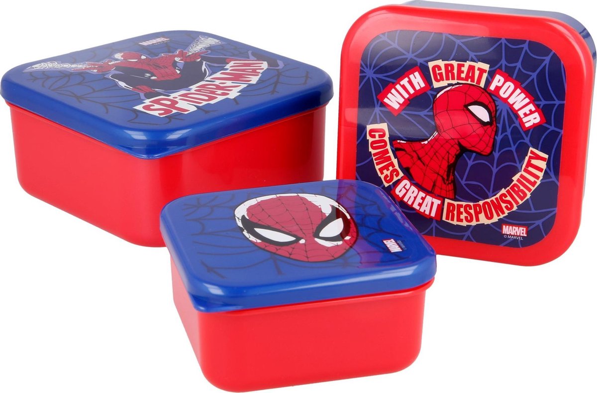 Spider-man snackbakjes 3-delig