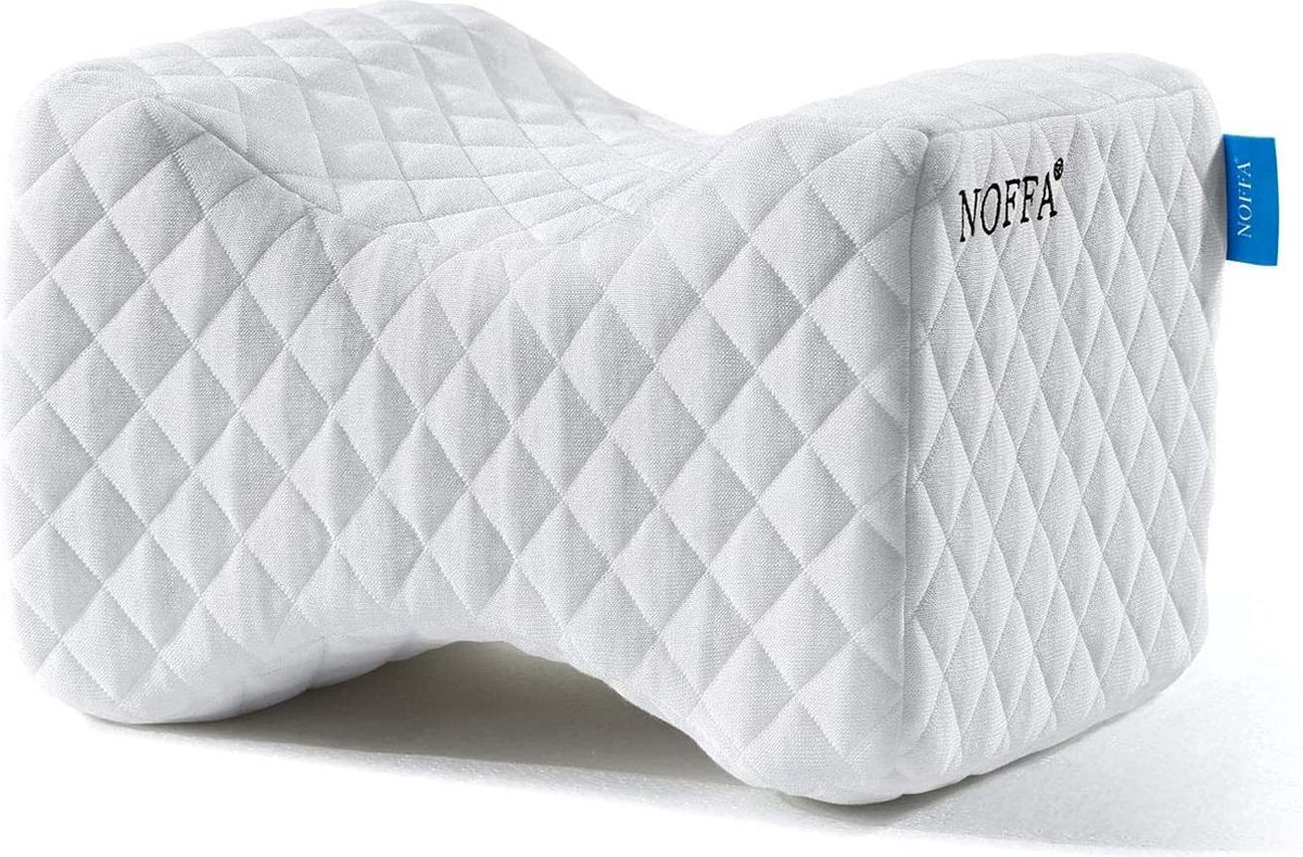Premium Kniekussen | Beenkussen | Ergonomisch| Wit | Beenkussen orthopedische | Voor Zijslapers in Bed | Model 2021|