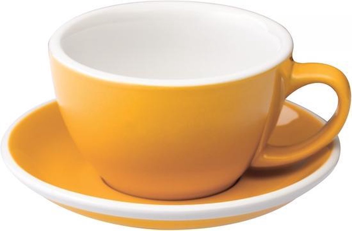 Loveramics Egg Café Latte Kop&Schotel 300ml - Yellow