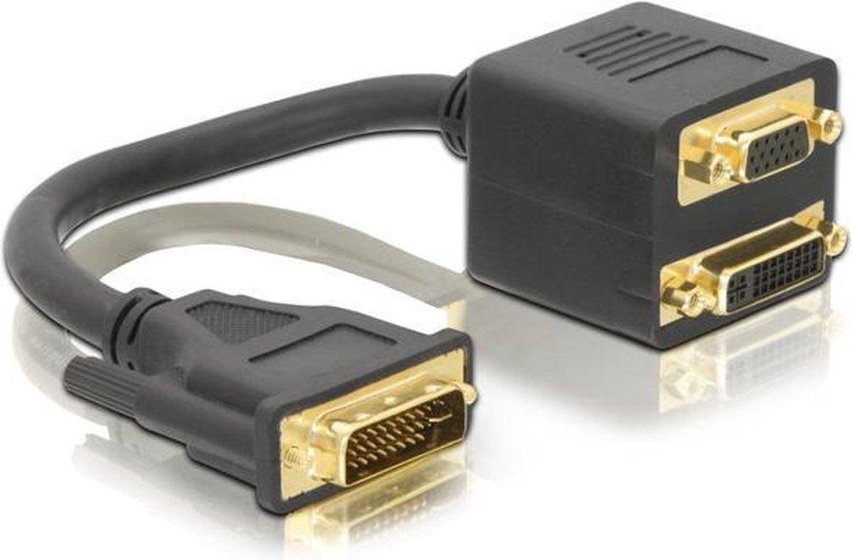 Delock - Adapter DVI 29 St zu DVI 29 BU + VGA BU