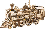Robotime modelbouwpakket Locomotief hout 370mmx185mmx120mm - Naturel kleur