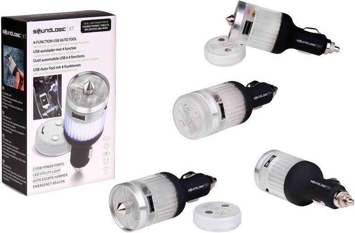 Soundlogic USB-autolader met 4 funkties