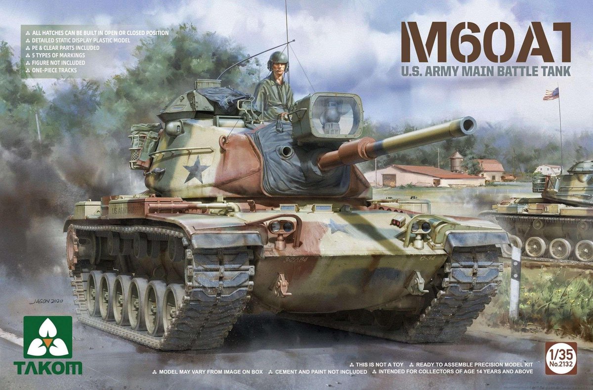 1:35 Takom 2132 U.S. Army Main Battle Tank M60A1 Plastic kit