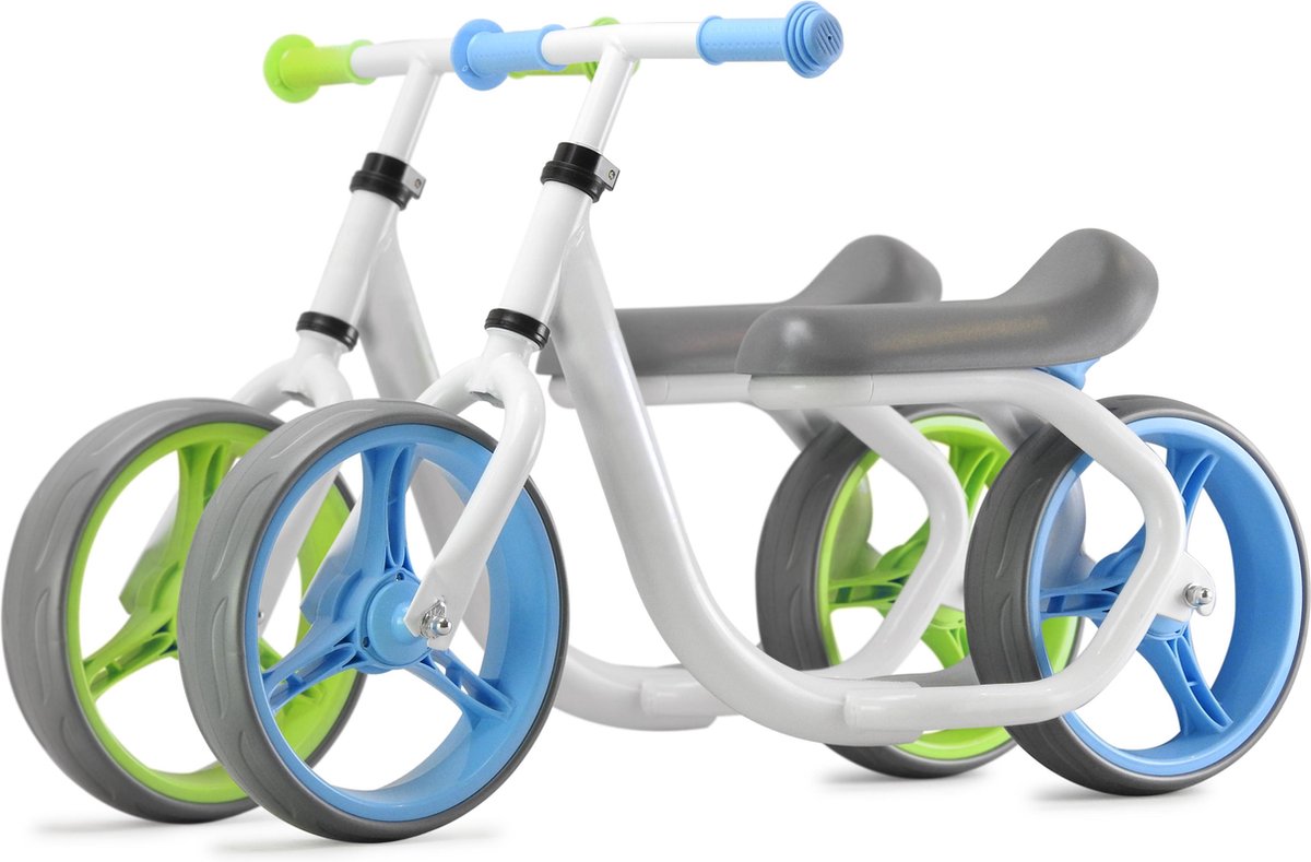 pexkids kinder loopfiets max speed 10.5 alu wit/blauw