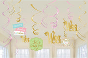 Verjaardag Hangdecoratie Happy Birthday 61cm 12st