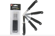 Schilmesjes Kitchen  - 5 Stuks - Zwart