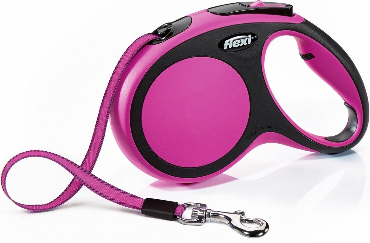 Flexi New Comfort Tape - Hondenriem - Roze - M - 5 m
