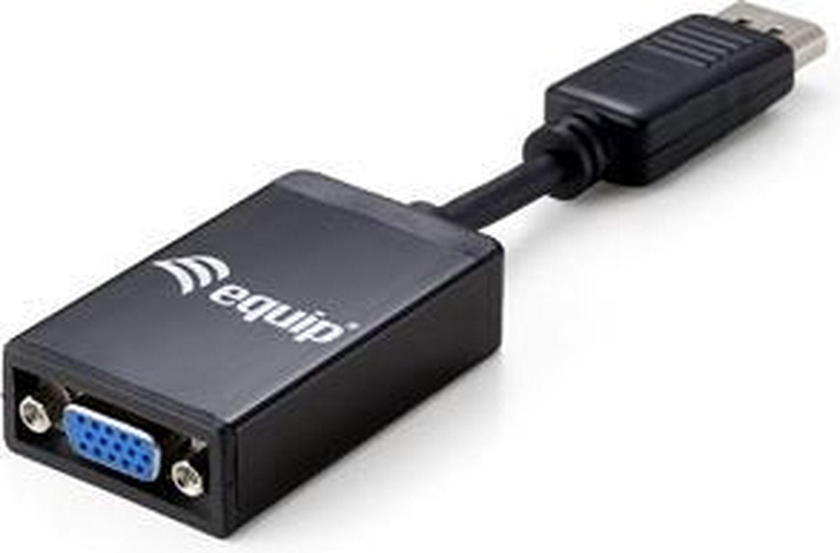 Equip 133435 tussenstuk voor kabels DisplayPort VGA Zwart