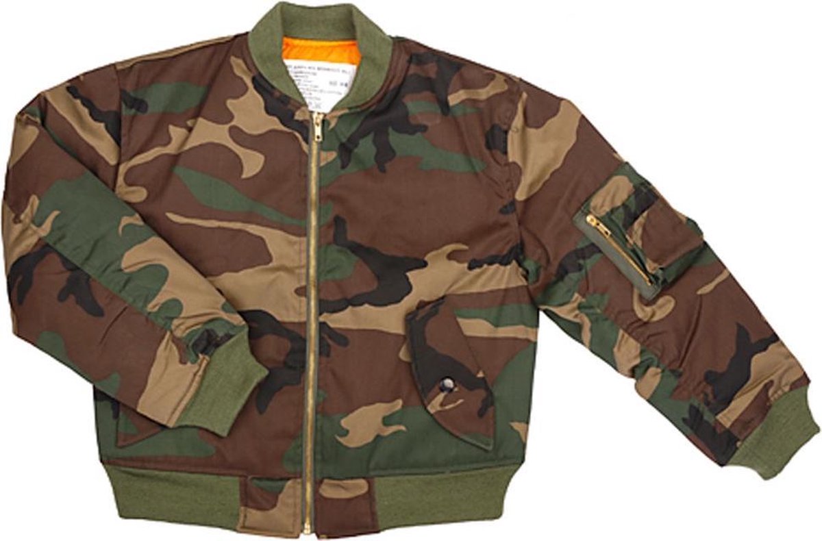 UIT Fostex kinder MA-1 bomber jack woodland camo