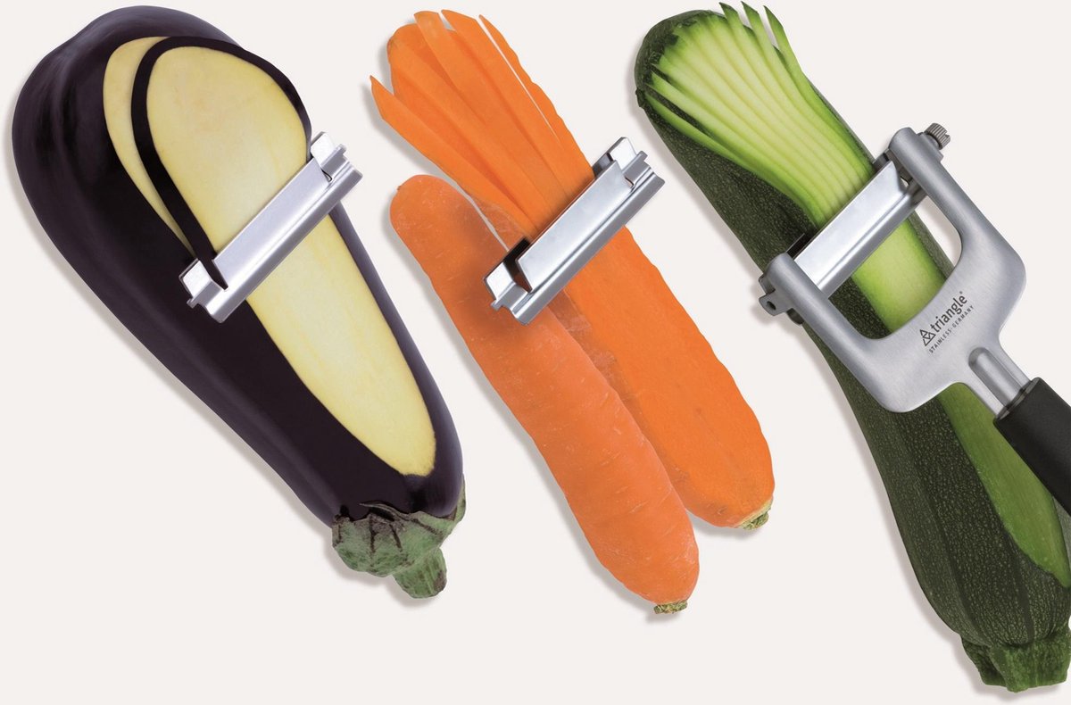 Westmark Triangle Juliennesnijder - RVS - met drie verschillende mesjes - 12 cm - Zwart