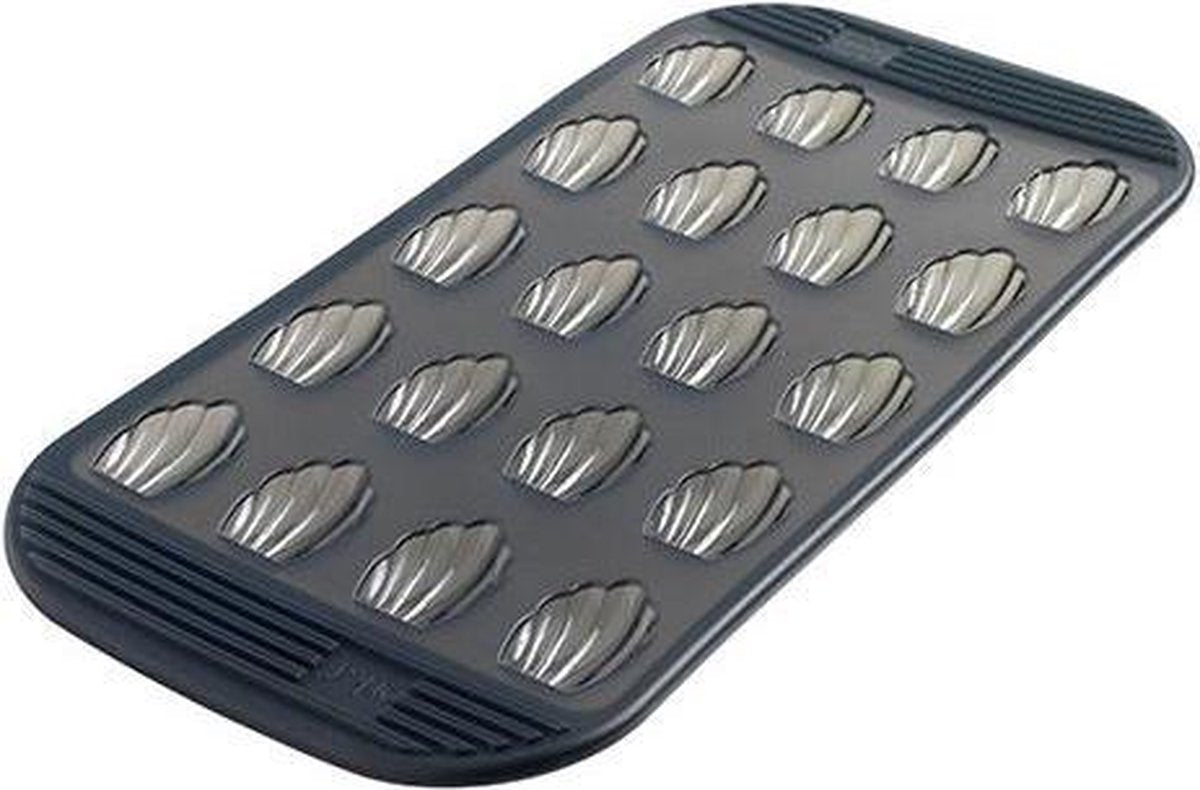 Mastrad Cakevorm Madeleine - Siliconen - Voor 20 stuks - Zwart