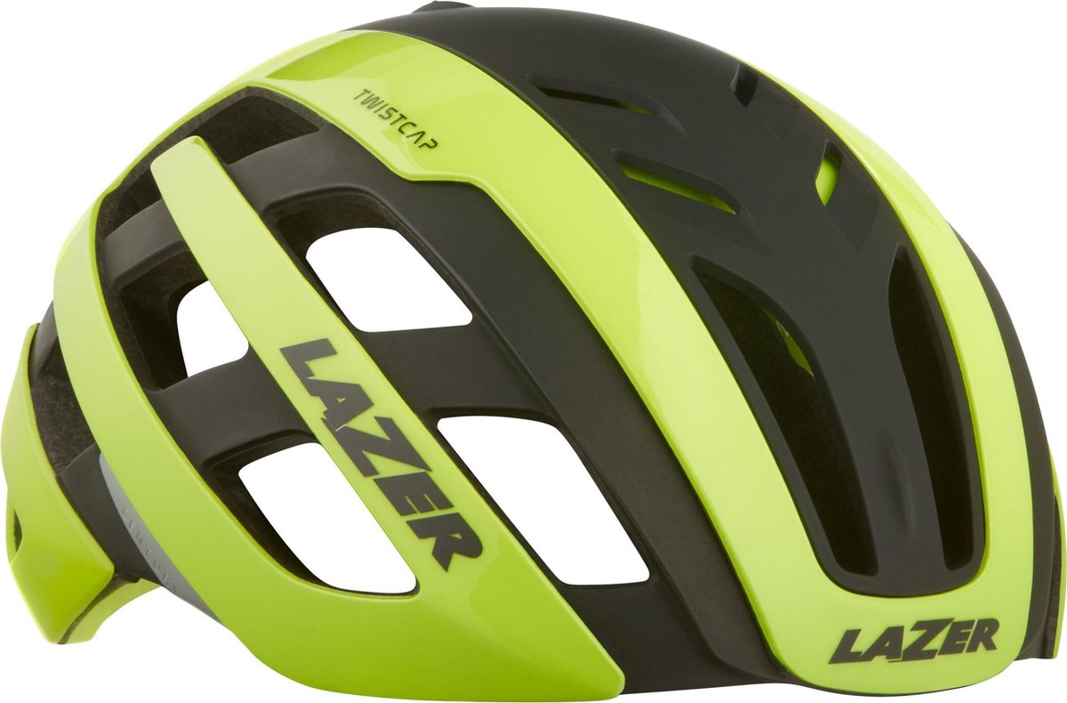Lazer Fietshelm Century Led Unisex Geel/zwart Maat 52-56 Cm