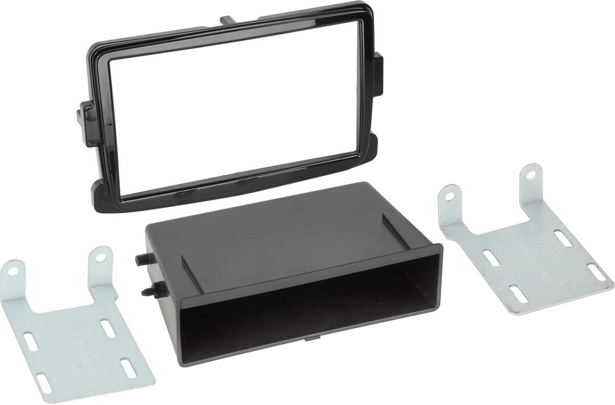 2-DIN Paneel Dacia - Opel - Renault - Fiat Kleur: Piano Zwart