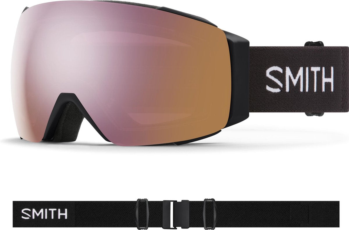Smith IO Mag goggle black / chromapop everyday rose gold mirror (met extra lens)
