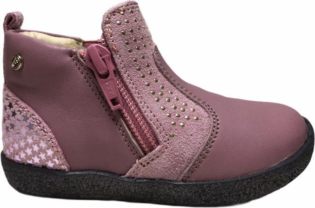 Falcotto rits studs kort laarsjes 4180 oud roze/roze 22