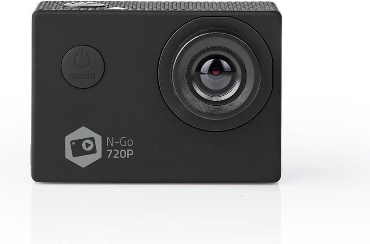 Action Cam | 720p@30fps | 5 MPixel | Waterbestendig tot: 30.0 m | 90 min | Mounts inbegrepen | Zwart