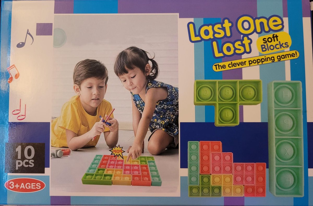 Popit softblocks - tetris popit - vanaf 3 jaar