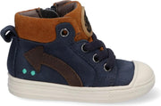 Bunnies JR 220630-529 Jongens Sneakers - Blauw - Leer - Veters