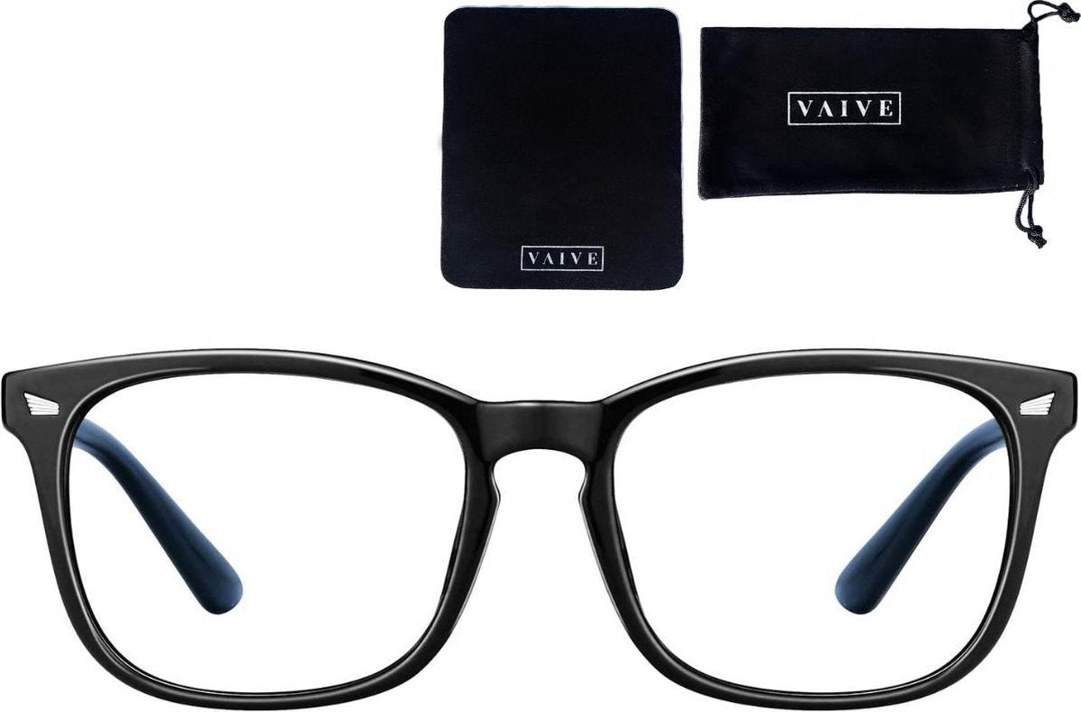 VAIVE Computerbril - Blauw Licht Bril - Blue Light Glasses - Zwart
