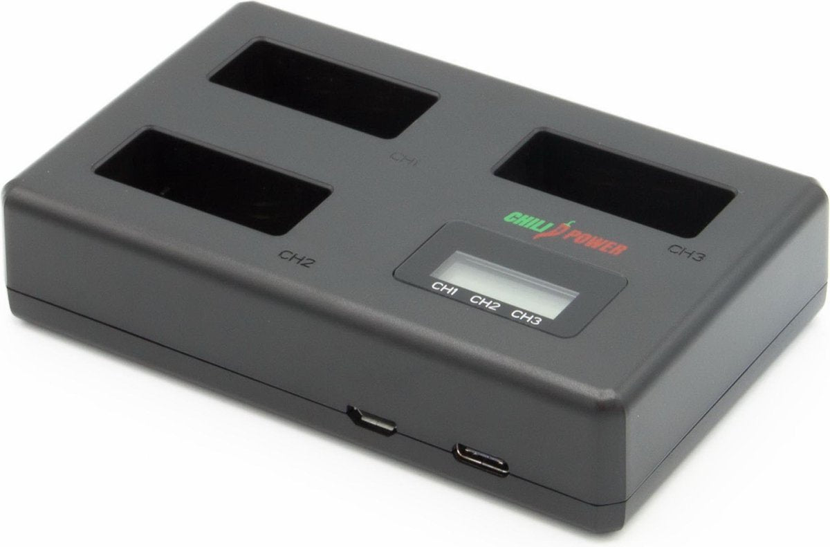 ChiliPower Canon LP-E17 Triple Lader - Laadt 3 accu's