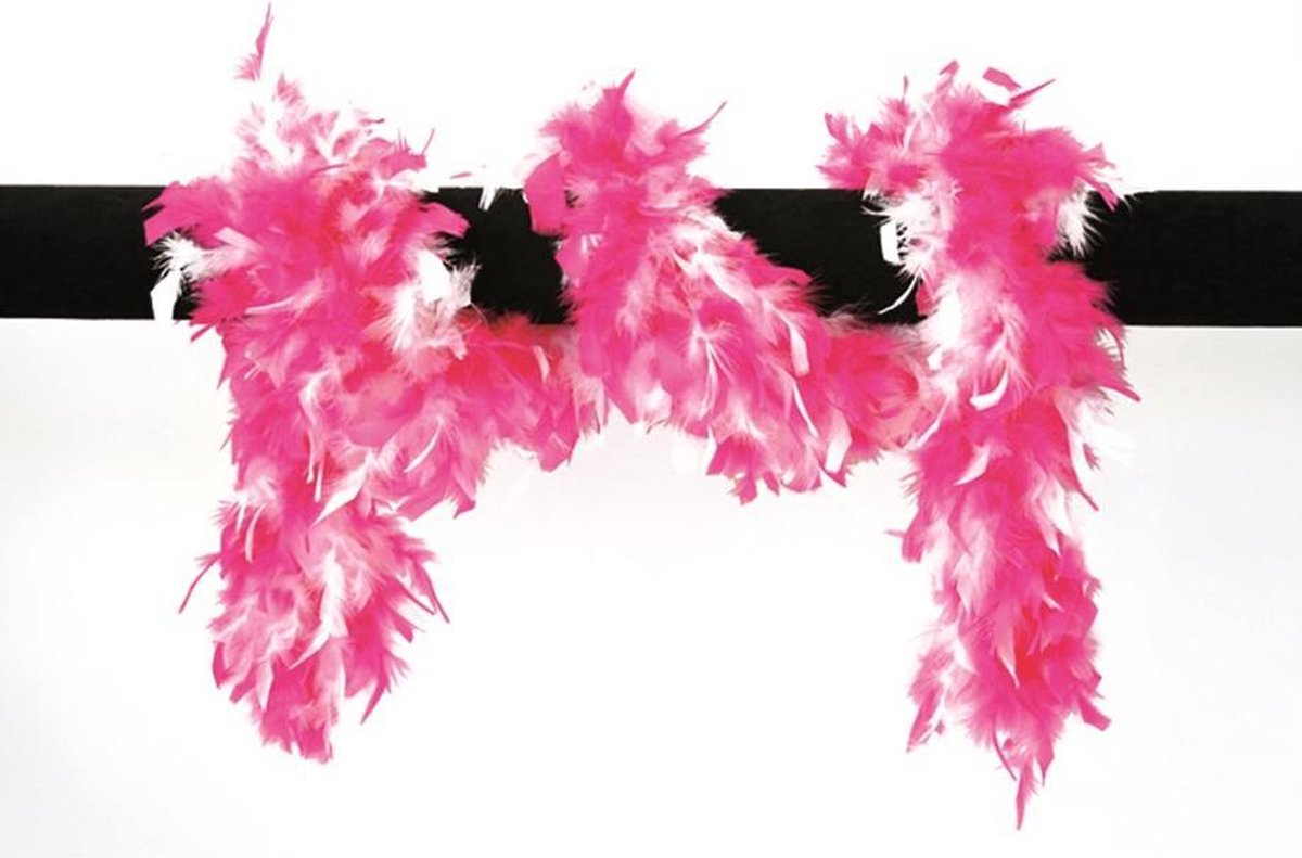 Boa gemeleerd pink/wit 65gram 180cm lang
