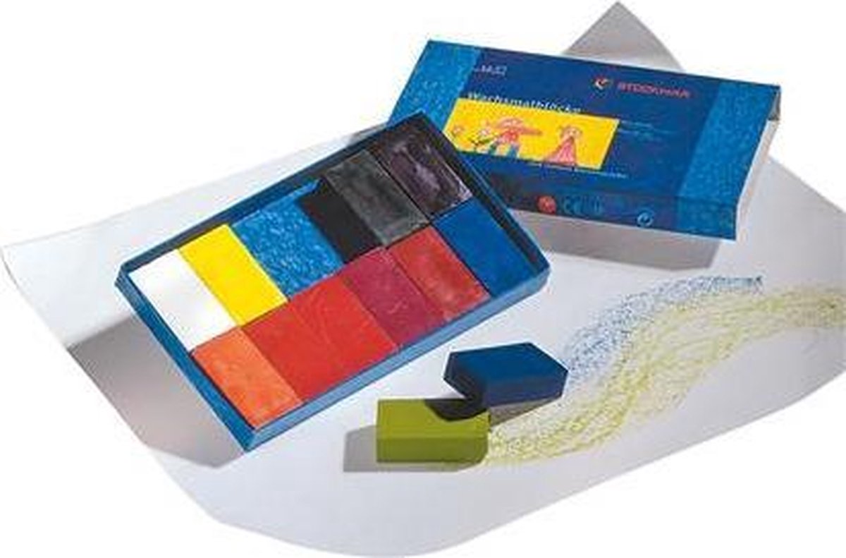Bijenwas blokkrijtjes - 12 kleuren