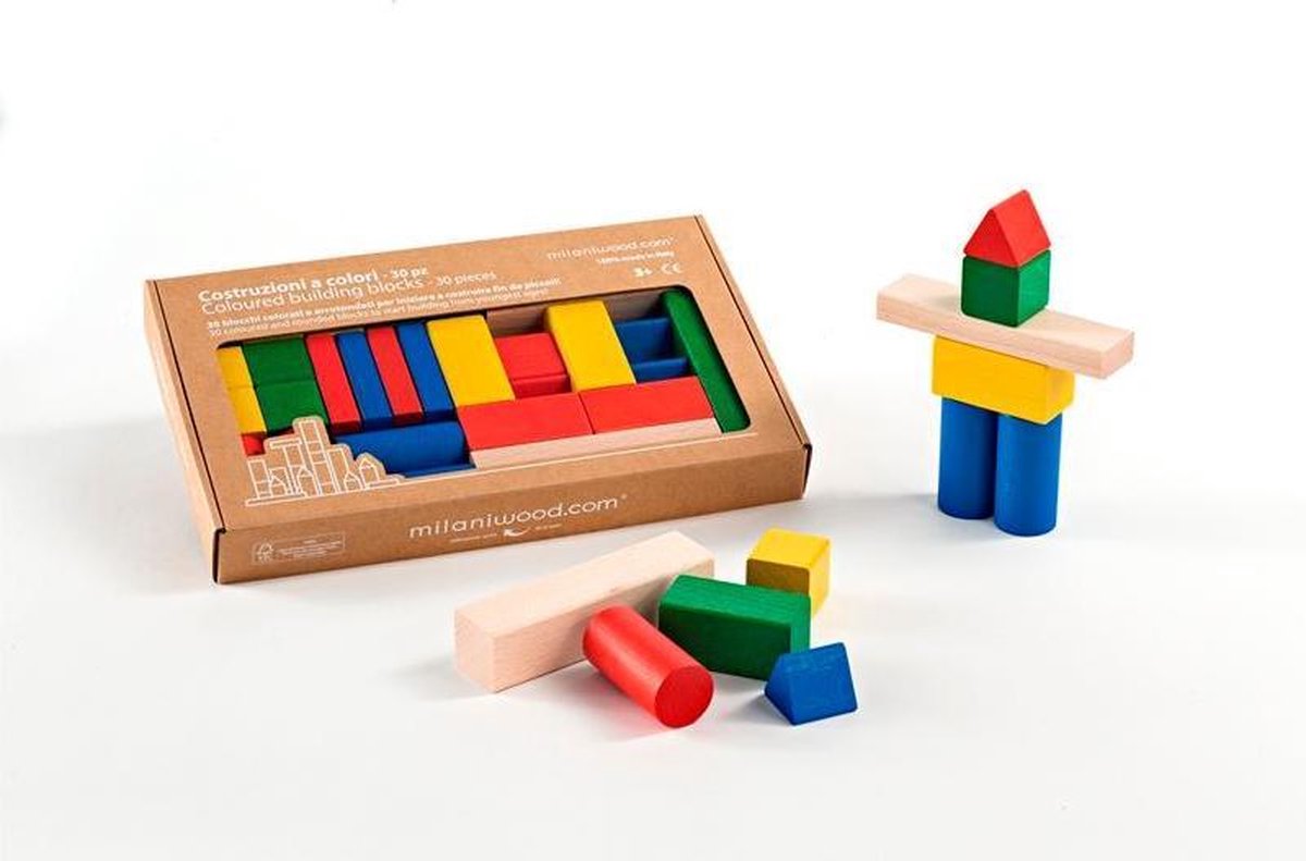 Bouwblokken Gekleurd Basis Milaniwood