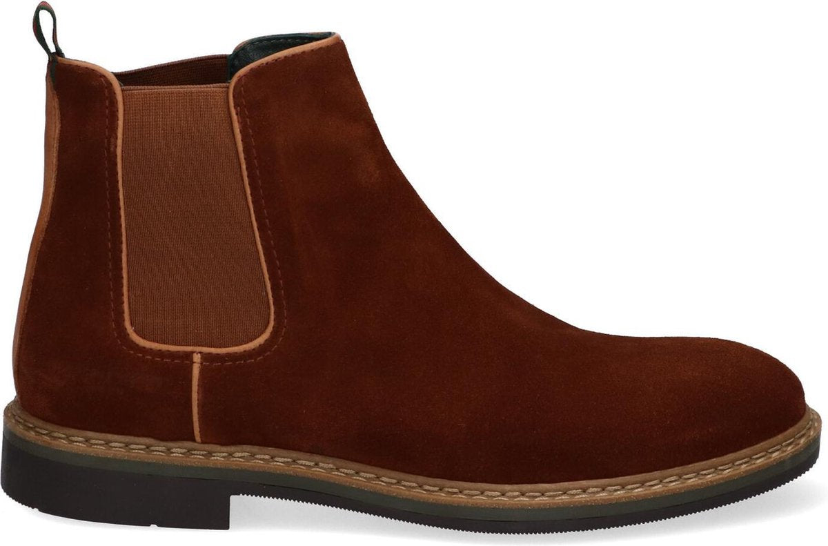 McGregor Heren Boots - Rood - Chelsea Boots - Suède - Elastiek