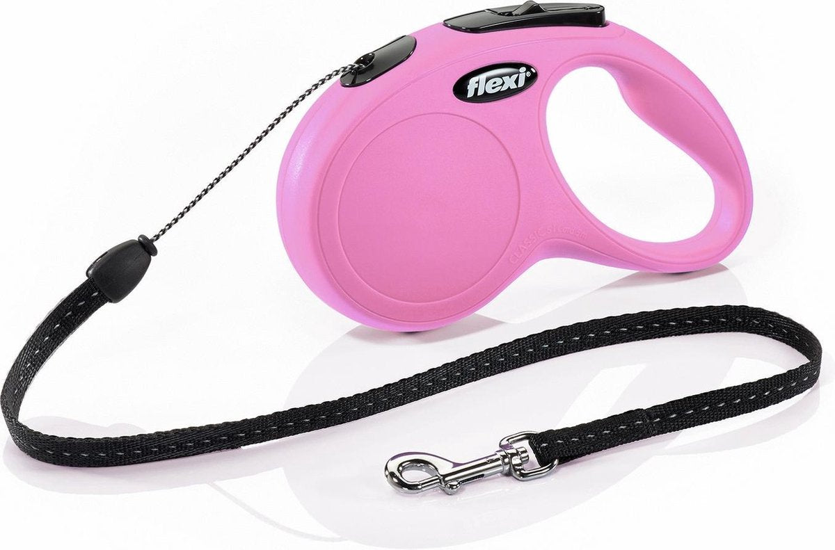 Flexi New classic maat S Met koord - Roze - 5 meter.
