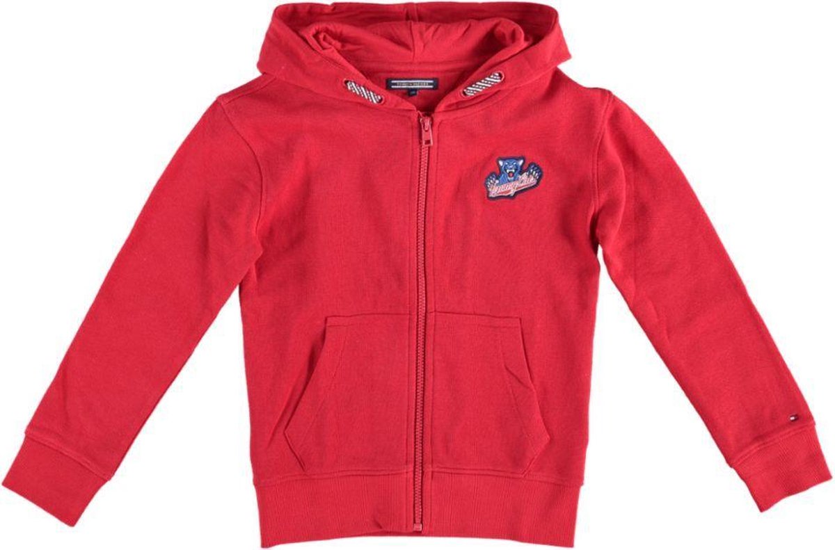 Tommy hilfiger rood sweatvest hoodie - jongen - Maat 164