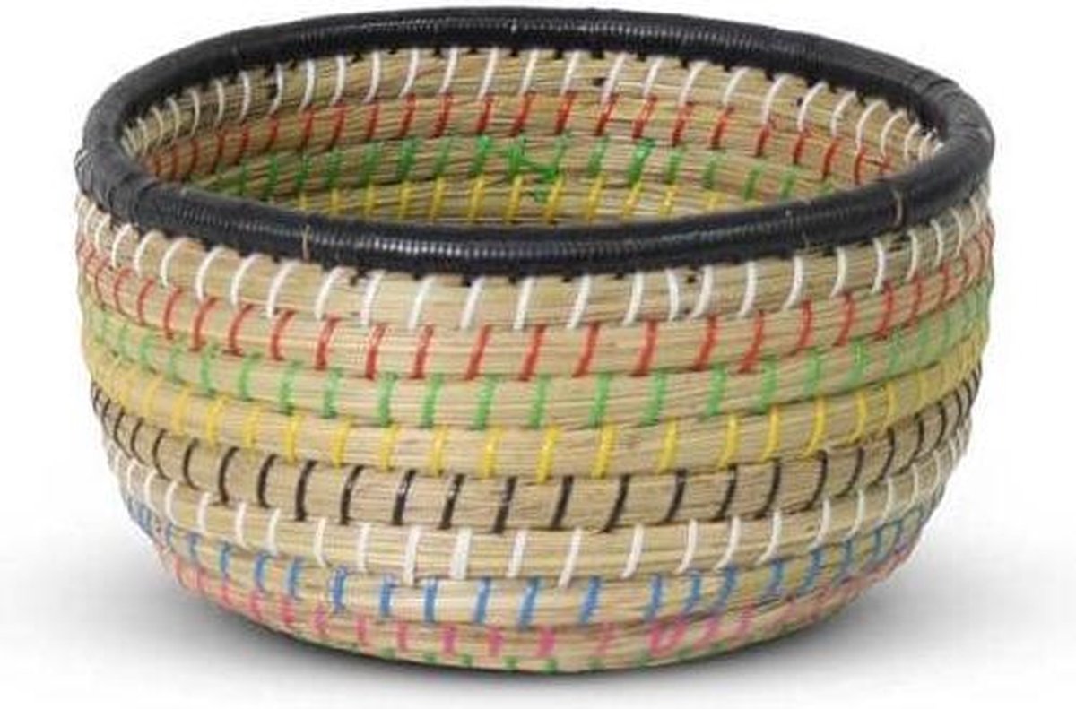 Mand van Zeegras Zwart Rond Ø 26cm