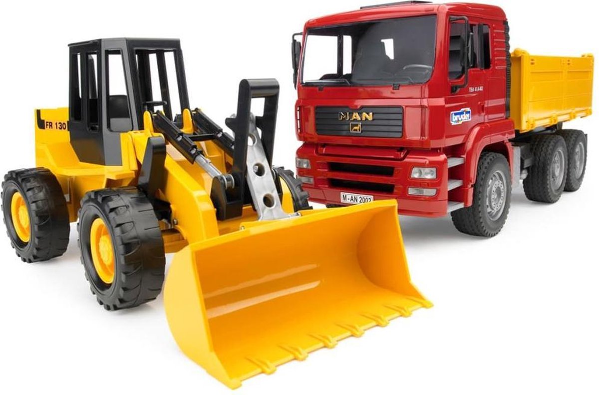Vrachtwagen en Bulldozer